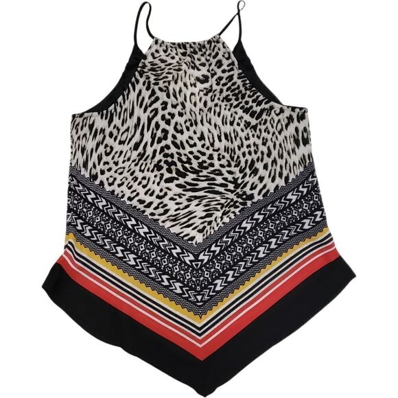 IZ Byer Bandana Style Multiprint Multicolor Top Size M - Picture 2 of 10